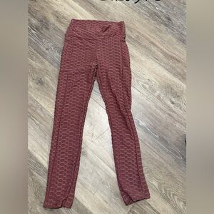 Textured Plum Leggings
